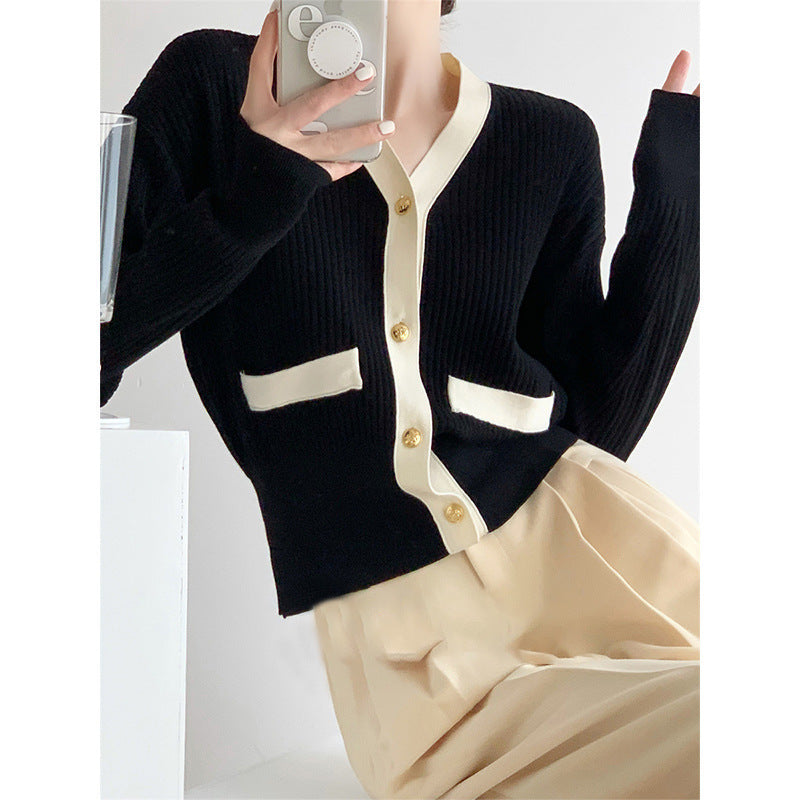 Autumn And Winter Korean Style Simple Loose Temperament Sweater Cardigan