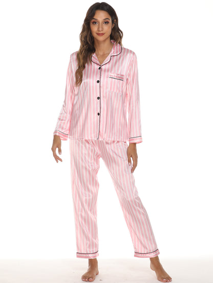 Two-piece Stretch Satin Pajamas