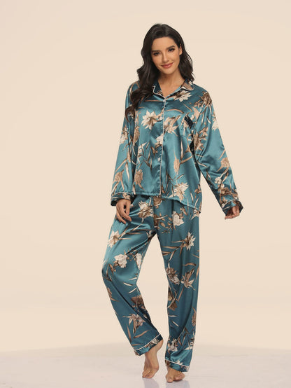 Two-piece Stretch Satin Pajamas