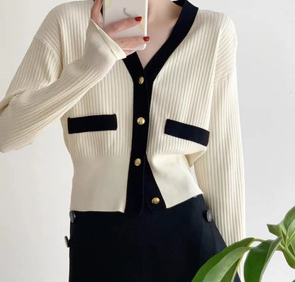 Autumn And Winter Korean Style Simple Loose Temperament Sweater Cardigan