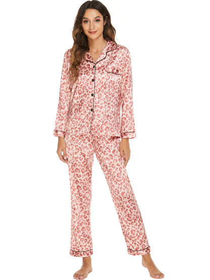 Two-piece Stretch Satin Pajamas