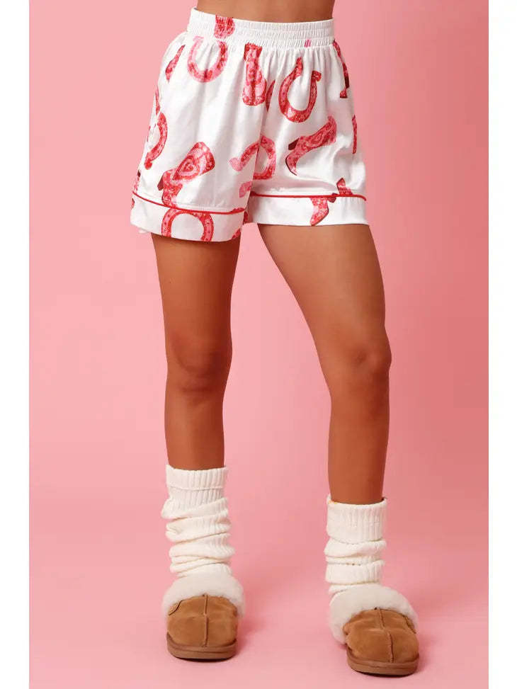 Satin Printed Two-piece Pajamas