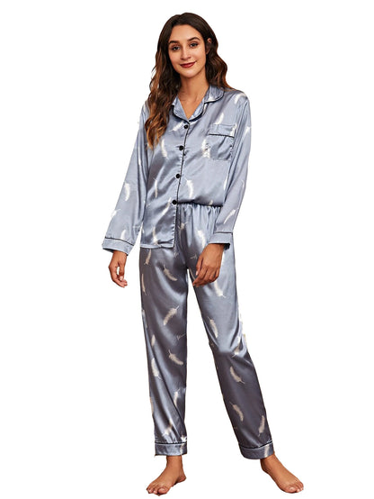 Two-piece Stretch Satin Pajamas